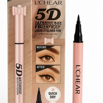 L'CHEAR 5D BLACKEST BLACK WATERPROOF LIQUID EYELINER PEN