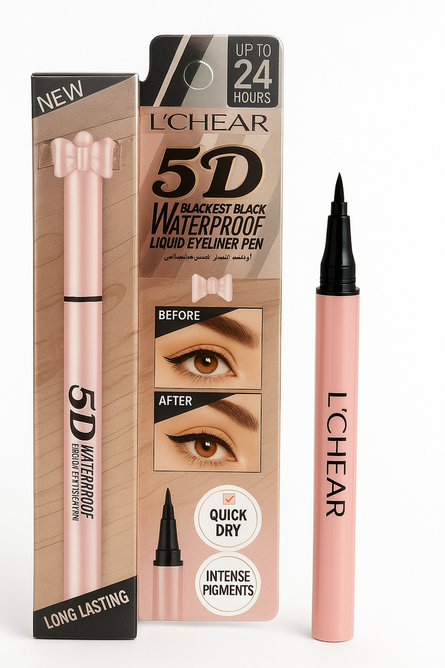 L'CHEAR 5D BLACKEST BLACK WATERPROOF LIQUID EYELINER PEN
