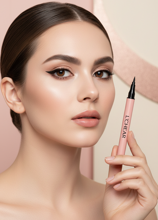L'Chear 5D Waterproof Liquid Eyeliner Pen with packaging on a white background