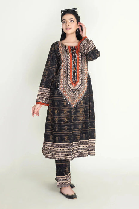 2PC Unstitched Printed Lawn Shirt and Trouser I KST-3838 Printed KHAS STORES 