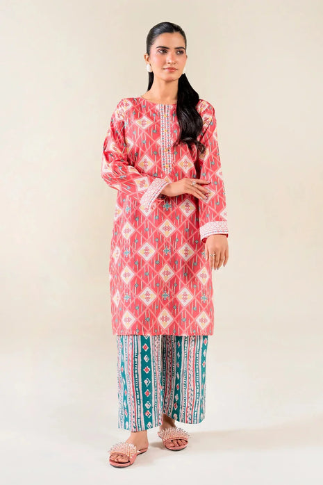 2PC Unstitched Printed Lawn Shirt and Trouser I KST-3842 Printed KHAS STORES 