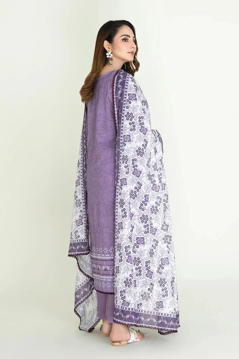 3PC Stitched Embroidered Lawn Suit | KL-RTW-3902 Embroidered KHAS STORES 