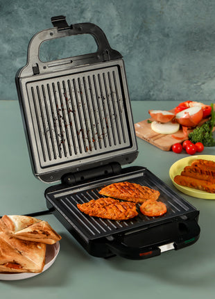 2-in-1 Multi-Snacks Maker 1400W Sandwich & Grill Maker - Non-Stick Plates