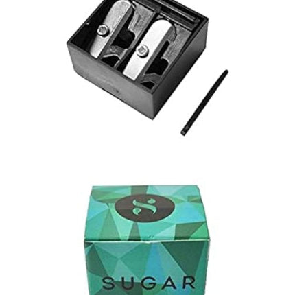 SUGAR Dual Sharpener with NYC Brow & Eyeliner Pencils (2 pcs) – Dark Brown