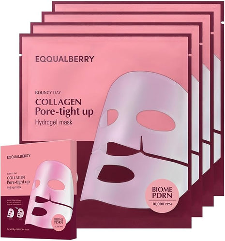 EQQUALBERRY Collagen Pore-Tight Up Hydrogel Mask 4 Sheets