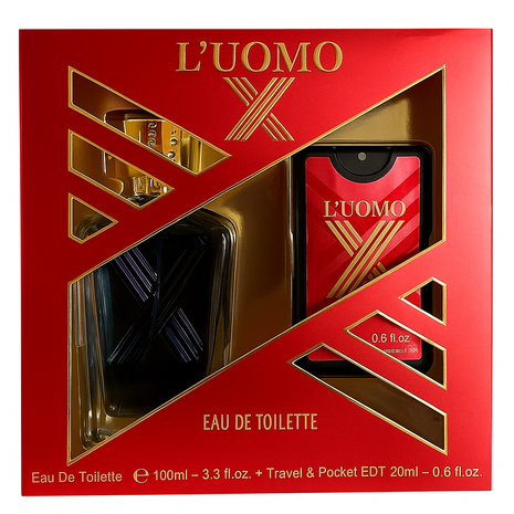 L'UOMO - EAU DE Toilette 100ml - 3.3fl.Oz. + Travel & Pocket EDT 20ml - 0.6 Fl.Oz