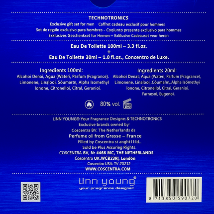 TECHNO TRONICS EAU DE TOILETTE 100ML - 3.3FL.OZ. + 30ML - 1.0FL.OZ