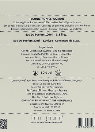 TECHNOTRONICS WOMAN - EAU DE Parfum 100ml - 3.3 Fl.Oz. + 30ml - 1.0 Fl.Oz.