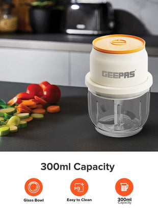 Rechargeable Mini Chopper - Durable Stainless-Steel Blades