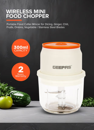 Rechargeable Mini Chopper - Durable Stainless-Steel Blades