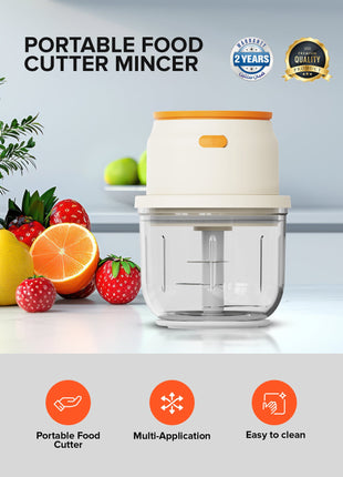 Rechargeable Mini Chopper - Durable Stainless-Steel Blades