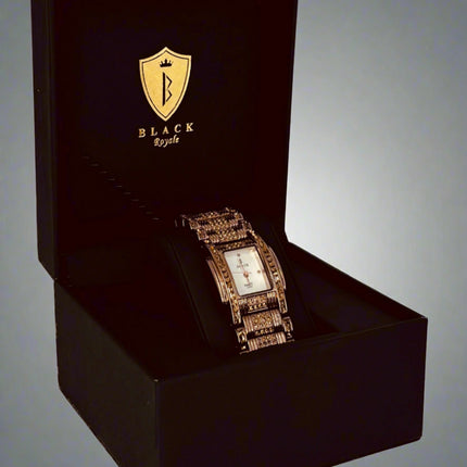 BLACK ROYALE LADIES - FANCY WATCH - STONE - BRONZE