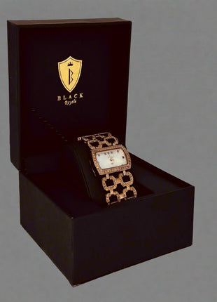 BLACK ROYALE LADIES - FANCY WATCH - STONE - BRONZE