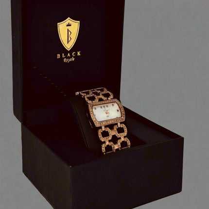 BLACK ROYALE LADIES - FANCY WATCH - STONE - BRONZE