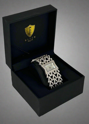 BLACK ROYALE - LADIES - FANCY SETTING STONE - SILVER