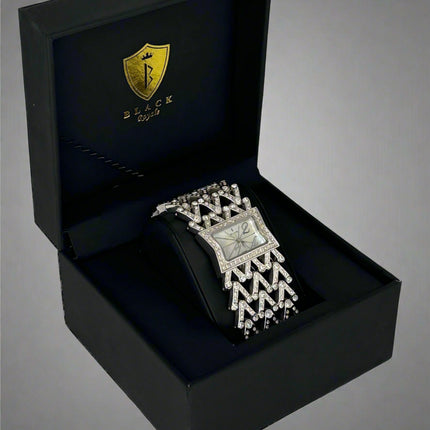 BLACK ROYALE - LADIES - FANCY SETTING STONE - SILVER