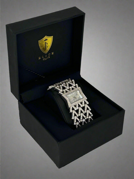 BLACK ROYALE - LADIES - FANCY SETTING STONE - SILVER