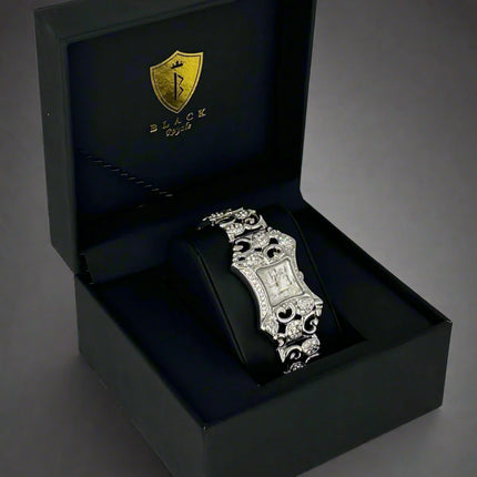 BLACK ROYALE - LADIES FANCY SETTING STONE - SILVER