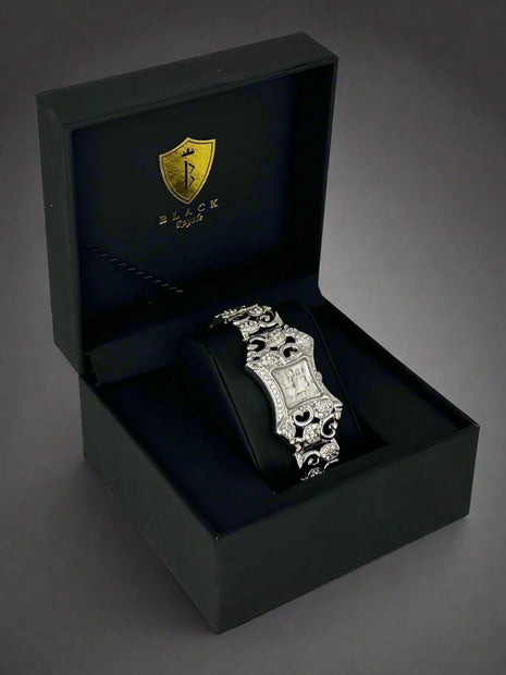 BLACK ROYALE - LADIES FANCY SETTING STONE - SILVER