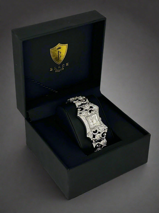 BLACK ROYALE - LADIES FANCY SETTING STONE - SILVER