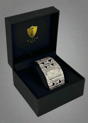 BLACK ROYALE LADIES FANCY SETTING STONE - SILVER