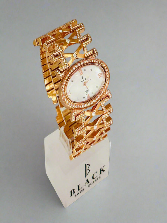 BLACK ROYALE LADIES - FANCY STONE -STONE SETTING - ROSE GOLD