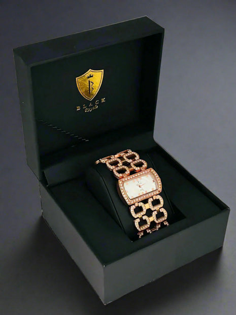 BLACK ROYALE LADIES - FANCY STONE -STONE SETTING - ROSE GOLD