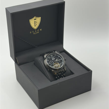 BLACK ROYAL FLYWHEEL DATE AUTOMATIC - IONIC BLACK