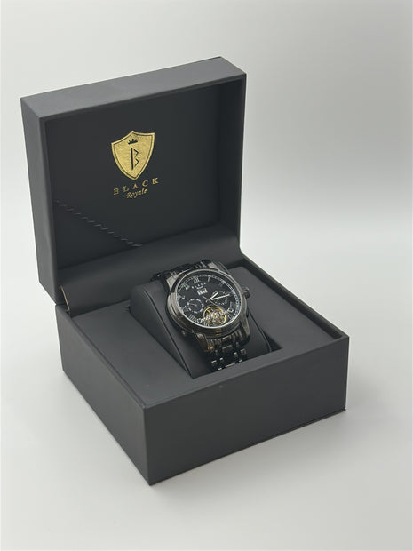 BLACK ROYAL FLYWHEEL DATE AUTOMATIC - IONIC BLACK