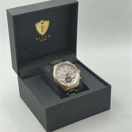 BLACK ROYALE TOURBILLON FLYWHEEL AUTOMATIC SILVER - GOLD