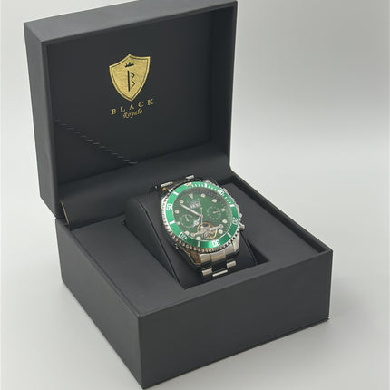 BLACK ROYAL TOURBILLION FLYWHEEL DATE AUTOMATIC - GREEN