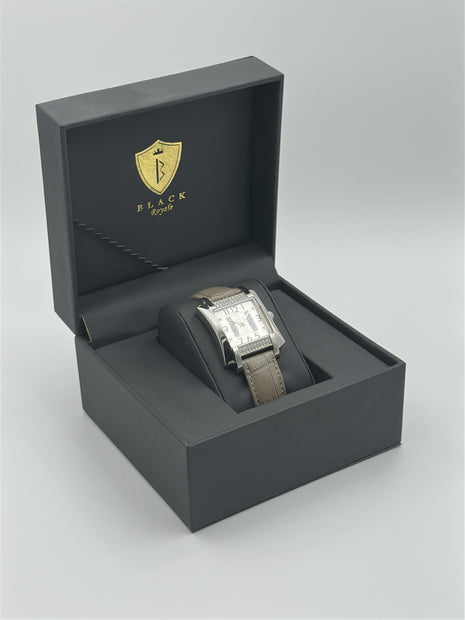BLACK ROYALE SWISS MOVEMENT - GENUINE LEATHER - GREY
