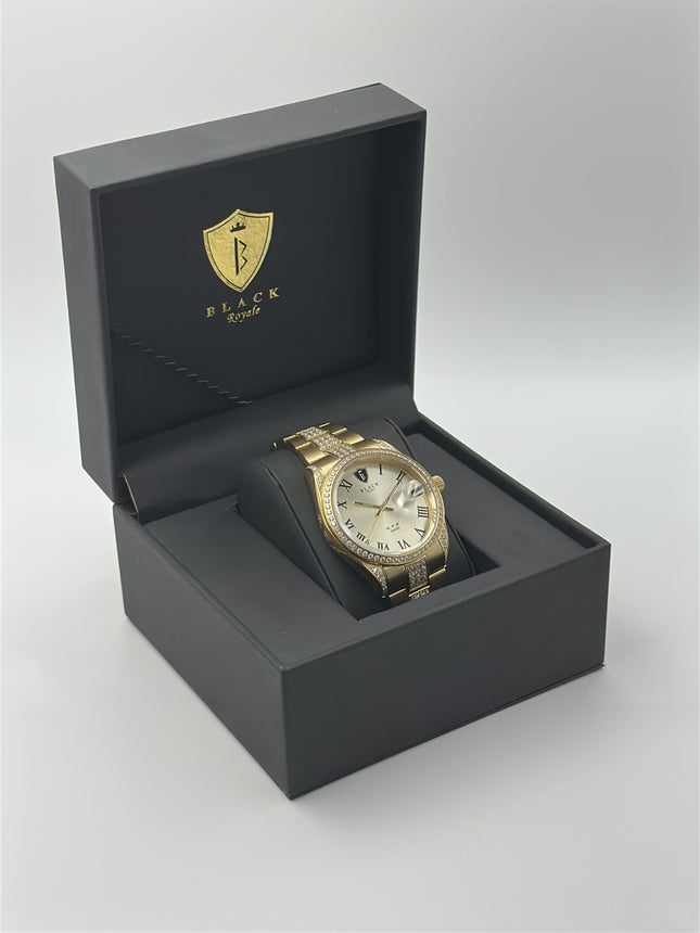 BLACK ROYALE REX SWISS PRECISION - DIAMOND STUDDED - GOLD