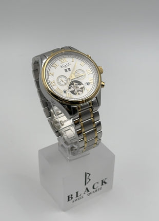 BLACK ROYALE TOURBILLON FLYWHEEL AUTOMATIC SILVER - GOLD