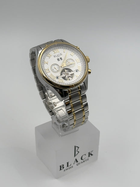 BLACK ROYALE TOURBILLON FLYWHEEL AUTOMATIC SILVER - GOLD
