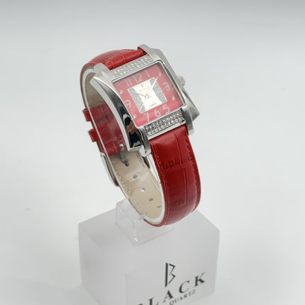 BLACK ROYALE SWISS MOVEMENT - GENUINE LEATHER - RED