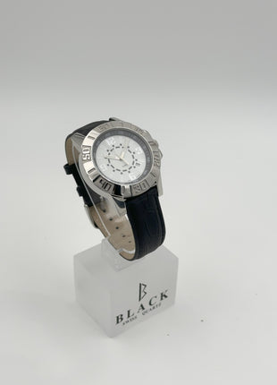 BLACK ROYALE QUARTZ SWISS MOVEMENT - GENUINE LEATHER - BLACK STRAPE