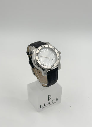 BLACK ROYALE QUARTZ SWISS MOVEMENT - GENUINE LEATHER - BLACK