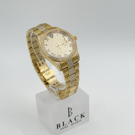BLACK ROYALE REX SWISS PRECISION - DIAMOND STUDDED - GOLD