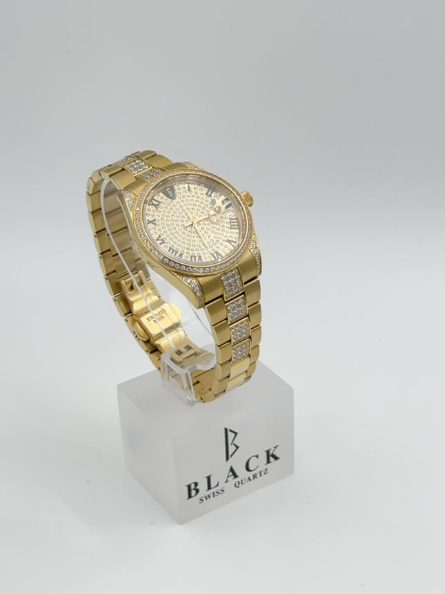 BLACK ROYALE REX SWISS PRECISION - DIAMOND STUDDED - GOLD
