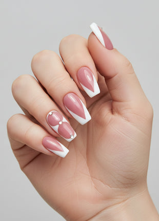 Hand-Painted French Press - On Nails - Handmade Artificial Nails