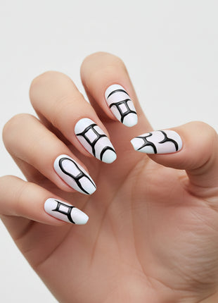 QIMODO Handmade Nails – Zebra  Design