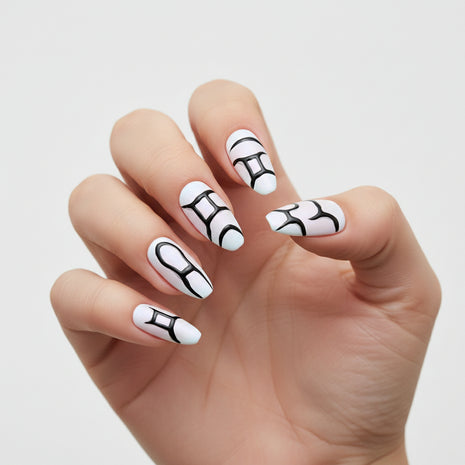 QIMODO Handmade Nails – Zebra  Design