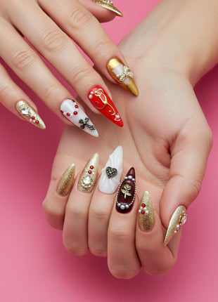 Stylish Pastel 3D Press - On Nails – Handmade with Love