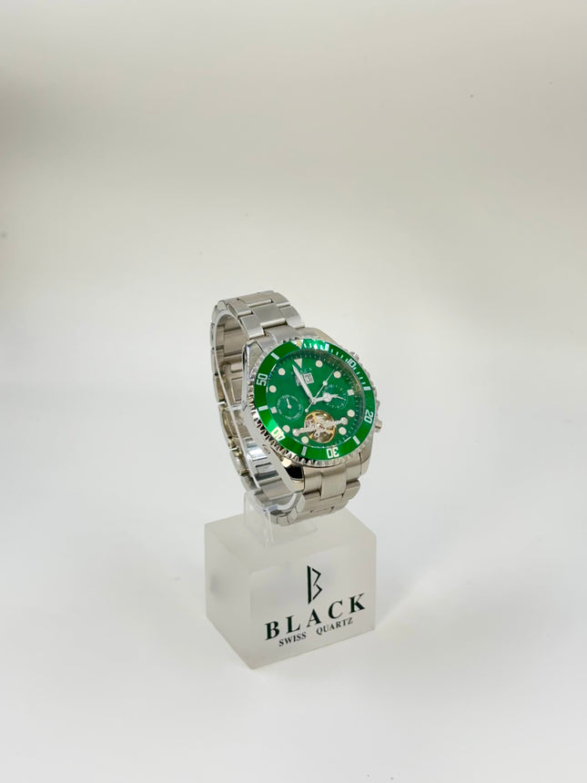 BLACK ROYAL TOURBILLION FLYWHEEL DATE AUTOMATIC - GREEN