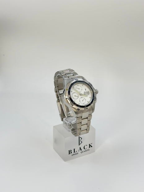 BLACK ROYALE CHRONOGRAPH AUTOMATIC - SILVER - WHITE DIAL