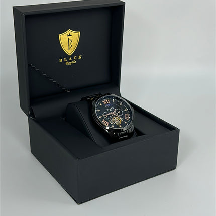 BLACK ROYALE TOURBILLON FLYWHEEL AUTOMATIC - ICONIC BLACK ROSE GOLD ROMAN DIAL