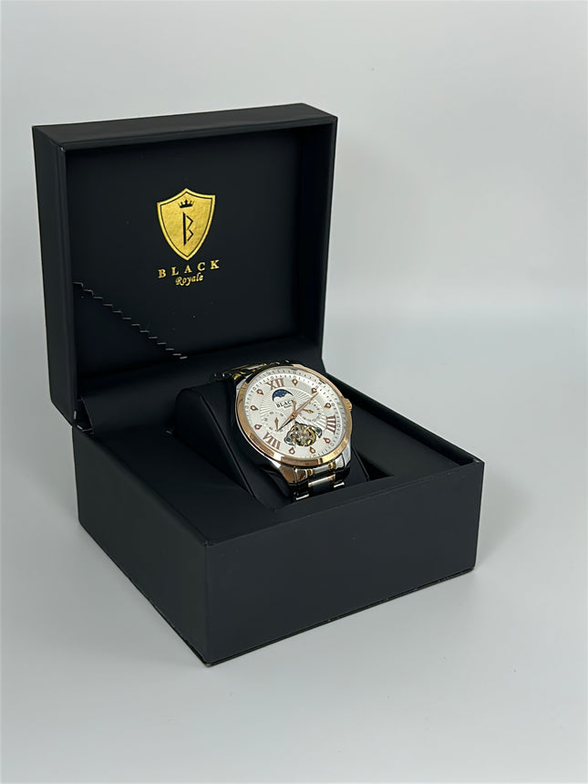 BLACK ROYALE TOURBILLON FLYWHEEL MOON PHASE ROMAN AUTOMATIC