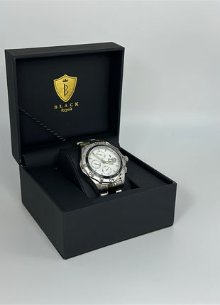 BLACK ROYALE CHRONOGRAPH AUTOMATIC - SILVER - WHITE DIAL