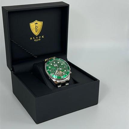 BLACK ROYAL TOURBILLION FLYWHEEL DATE AUTOMATIC - GREEN